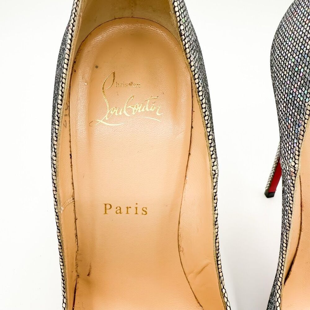 Christian Louboutin So Kate Heels120 Pumps Metallic EU 37.5 US 7.5 - Picture 4 of 13